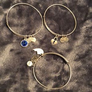 Alex and Ani charm bracelets - blue, lock, best